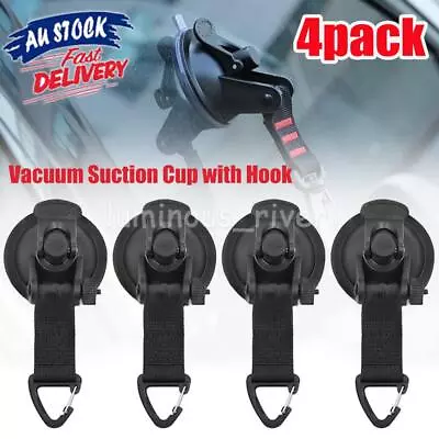 4pcs Heavy Duty Car Window Vacuum Suction Cup With Hook For Car Bathroom Camping • $17.50
