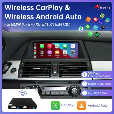 Wireless CarPlay Android Auto Retrofit Decoder For BMW X5 E70 X6 E71 X1 E84 CIC • $239.55
