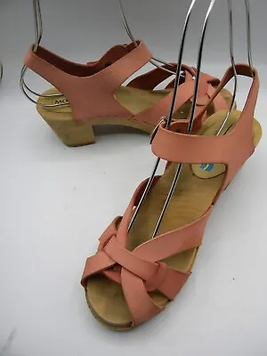 Swedish Comfort MOHEDA Rose Wooden Ankle Strap Sandals Clogs Size 38 / 7 • $59