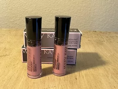 2 Mary Kay Nourishine Plus Lip Gloss  Pink Parfait-Rose 047937 .15 Fl Oz • $19