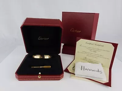 £5250 • Buy Cartier Love Bracelet 18ct Yellow Gold Size 16 With Certificate And Receipt