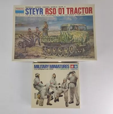 Peerless 1/35 German Steyr RSO/01 Tractor With Nebelwerfer 41 & Tamiya Flak Crew • $14.99