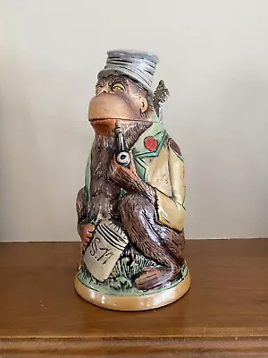 Matthias Girmscheid Figural German Ceramic Monkey E&R Beer Stein West Germany • $69.99