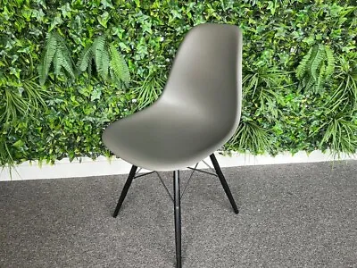 Vitra Charles Eames DSW Plastic Side Chair Black Top /  Black Maple Wood • £300