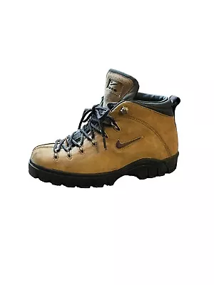 Vintage Nike Air ACG Brown Leather Trail Hiking Boots Women’s Size 8 Lace Up • $65