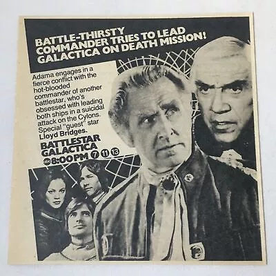 1978 ABC Tv Ad~ BATTLESTAR GALACTICA Battle-thirsty Commander • $7.99