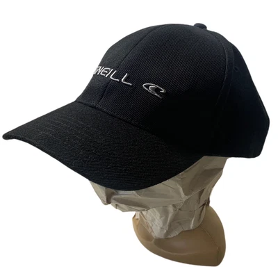 O'Neill Mens Black Wool Blend Snapback Logo Print Hat Cap OSFM • $11.90