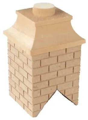 Dolls House Square Wooden Brick Chimney DIY Builders Miniature 1:12 Scale • $14.96
