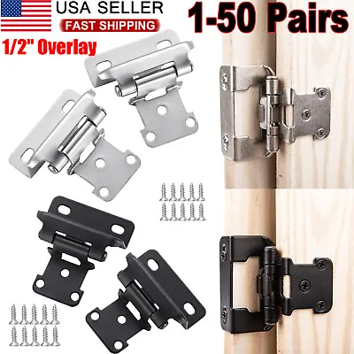 1/2  Overlay Semi Partial Wrap Kitchen Cabinet Hinges Self Closing Cabinet Hinge • $6.45