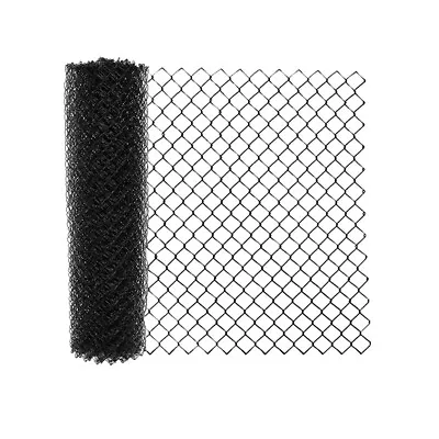 Black Chain Link Fence Roll Galvanized Steel 4 X 50 Feet Fabric 9.5-AW Gauge New • $179.94