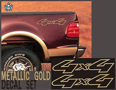 4x4 Truck Bed Decals Gold (Set) For Ford F-150 Super Duty And Ranger • $12.99