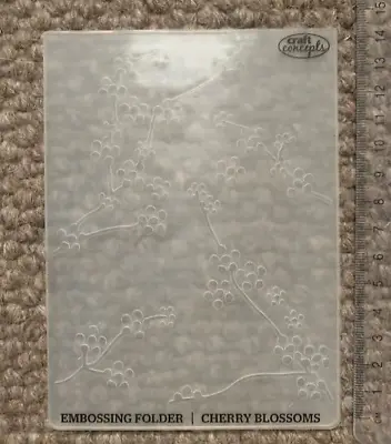 Craft Concepts Embossing Folder Cherry Blossom 10.5cm X 14.5cm Card Crafting • £4