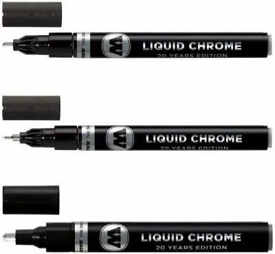 Molotow Liquid Chrome Marker Set - 1mm 2mm And 4mm - Paint Pens - 3 Pack • $27.98