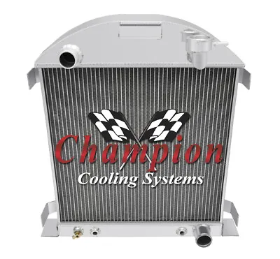 Champion 3 Row Aluminum Radiator For 1928 1929 Ford Model A Chevy Configuration • $244.63