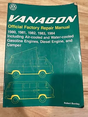 Volkswagen Vanagon Official Factory Repair Manual 1980-1984 Robert Bentley • $99