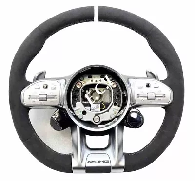 Oem 19~24 Mercedes Amg G63 C63 E63 Gt S63 Cls63 Gle Alcantara Steering Wheel • $2399.98