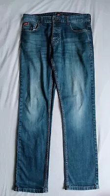 £11.60 • Buy Lee Cooper Originals Blue Denim Button Fly Straight Leg Jeans W 34 R / 32  LEG