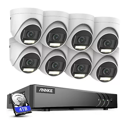 ANNKE 8CH DVR 5MP Audio Security Camera System Human Detection Color Night IP67 • $365.41