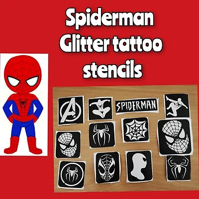 £0.99 • Buy Glitter Tattoo / Face Paint Stencils. Spiderman Superhero  X 10+ Children
