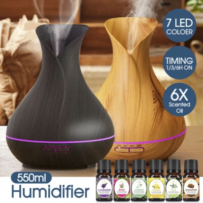 $10.99 • Buy 550ml Aroma Aromatherapy Diffuser LED Oil Ultrasonic Air Humidifier Purifier