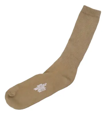 6 Pair USOA GI MILITARY SURPLUS ANTI-MICROBIAL BOOT SOCK - Coyote - Athletic • $27.99