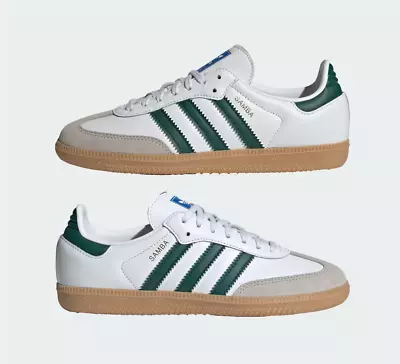 Adidas Samba OG Classic Cloud White Collegiate Green Gum IE1331 Kids GS 4Y-7Y • $99.95