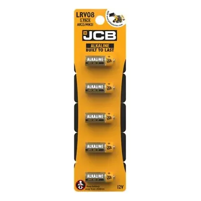 5 X JCB LRV08 SUPER ALKALINE BATTERIES 12V -  A23 MN21 23A NEW Built To Last • £2.99