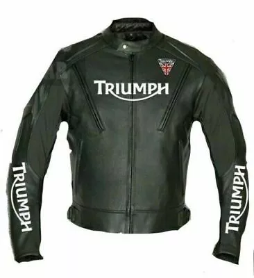 Mens Leather Motorcycle Jacket Motorbike Rider Racing Sport Jacket CE • $125