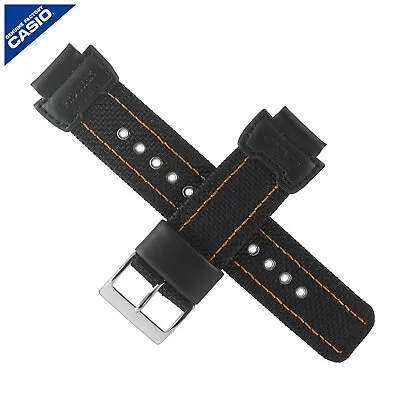 Genuine Casio Watch Strap Band For PRG-270B-1 PRG 230B BLACK FABRIC • £49.99