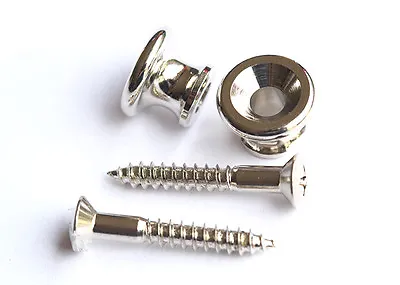 Gotoh Gibson Style Guitar Strap Buttons Endpins • Chrome • $5.50