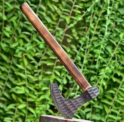 CUSTOM HAND FORGED Carbon STEEL VIKING THROWING AXE NORSE RAGNAR TOMAHAWK AXE • $63.99