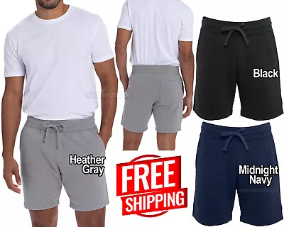 Mens Fleece Sweatshort Super Soft Shorts With Side Pockets And Back Pocket XS-3X • $25.99