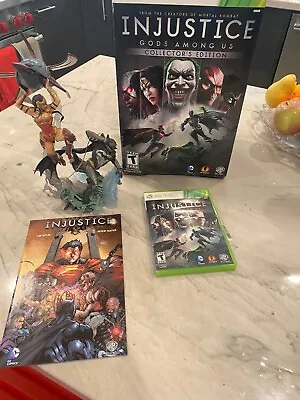 $89.95 • Buy Injustice Gods Among Us Collector's Edition Xbox 360 Statue Comic & Game NO DLC