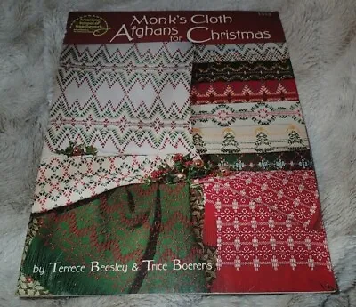 MONKS CLOTH AFGHANS For CHRISTMAS ~ AMERICAN SCHOOL Of NEEDLEWORK PATTERN BOOK • $29.95