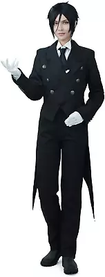 Men'S Costume Anime Butler Cosplay Outfit Double-Breasted Tailcoat Trousers Shir • $105