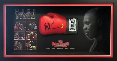 $799 • Buy Mike Tyson Signed Everlast Boxing Glove Framed - Fiterman Sports