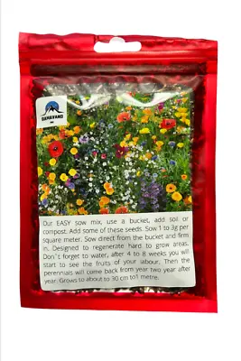 Wild Flower Seeds Annual Meadow Throw - Cornflower Mix - NO Grass Plants Mix • £2.99