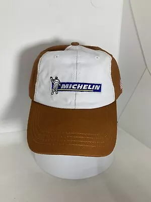 Michelin Tire Hat Flag Adjustable Brown Cap NWT • $14.95