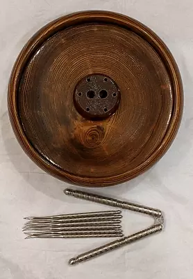 $37.74 • Buy Vintage 10 Piece Set Walnut Nutcracker Nut Pick Real Wood Bowl Dish Holder