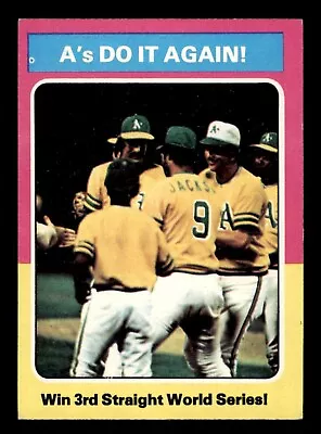 1975 Topps Baseball #466 A's Do It Again Jackson EX *d3 • $10