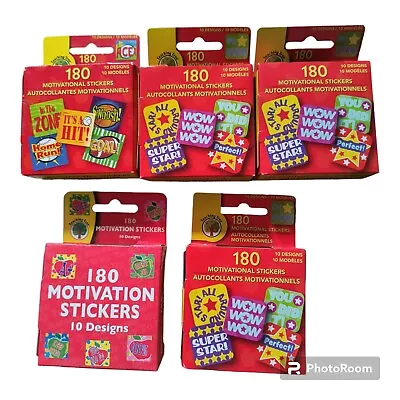 900 Stickers Motivational Reward Teaching Tree 5 Boxes 180 Stickers Ea Sports • $11.69