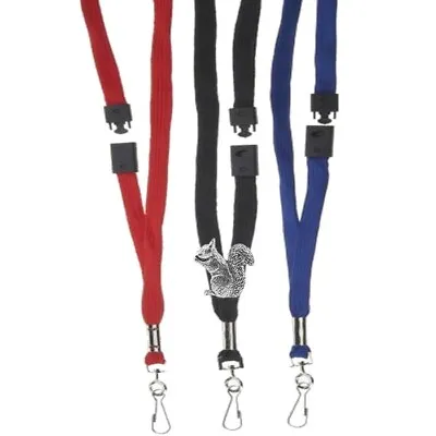 A35 Sitting Squirrel Pewter On A BLUE RED Or BLACK Breakaway Lanyard Pvc Wallet • £11.99