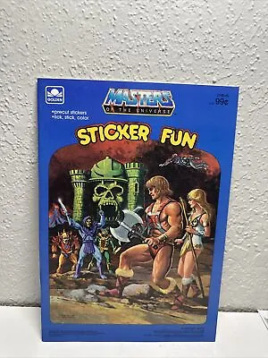 Golden Sticker Fun Book: Masters Of The Universe He-Man 1983 [NEW & UNUSED] • $45