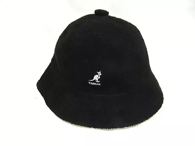 Kangol Classic Hip Hop Bermuda Black Casual Terry Bucket Hat Men's Size Large • $22.99