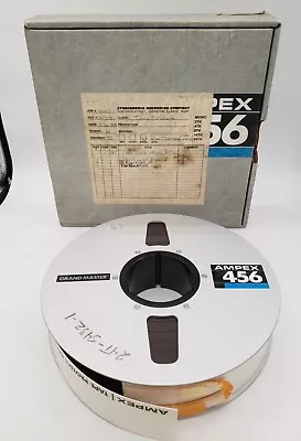 Ampex Grand Master 456 Studio Mastering Audio Tape 10.5  X 2” Wide Reel To Reel  • $39.99