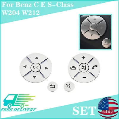 USA Steering Wheel Button Cover Trim For Benz C E S-Class W204 W212 Replacement • $12.91