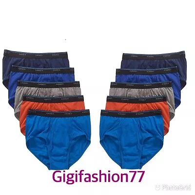 Big Men's  Briefs 3XL  Cool Dri Mid-Rise Sporty 10 Pack FreshIQ By HANES • $25.49