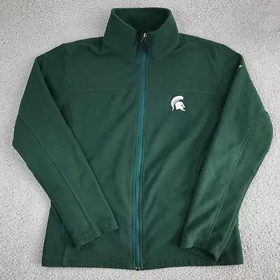 Michigan State Spartans Jacket Men's XL Green Columbia Full Zip High Neck Fleece • $21.60