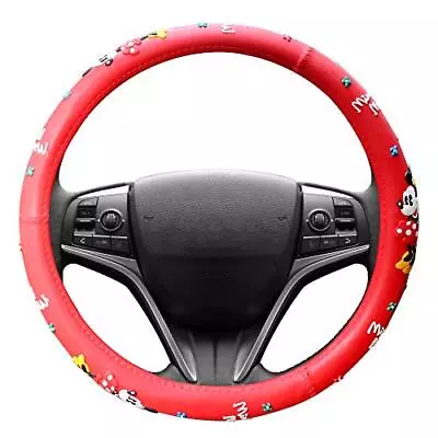 Finex Silicone 3D Molded Disney Minnie Mouse Red Auto Car Steering Wheel Cover • $28.99