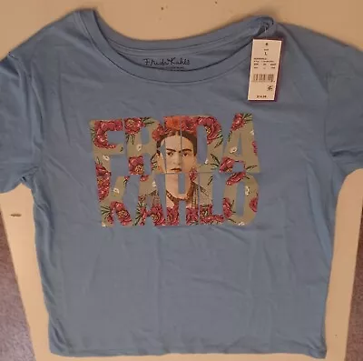 Frida Kahlo Women's LARGE Periwinkle Graphic Tee Shirt • $9.99